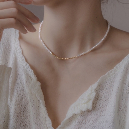 贝壳大小金色隔珠choker.jpg